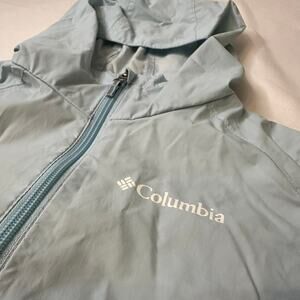 Columbia Girl's‎ Ice Blue Lightweight Rain/Wind Jacket Size Small
